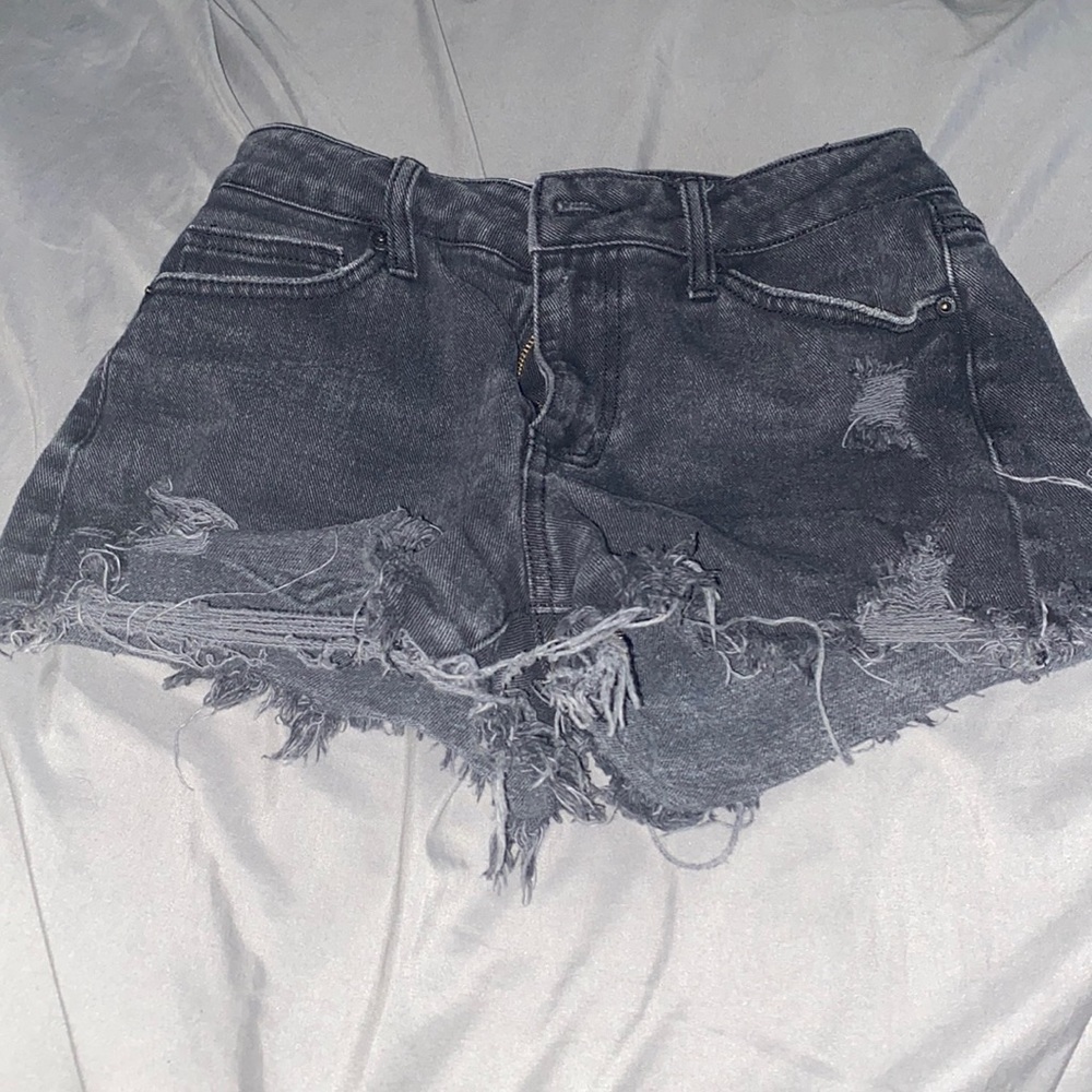 cute black jean shorts